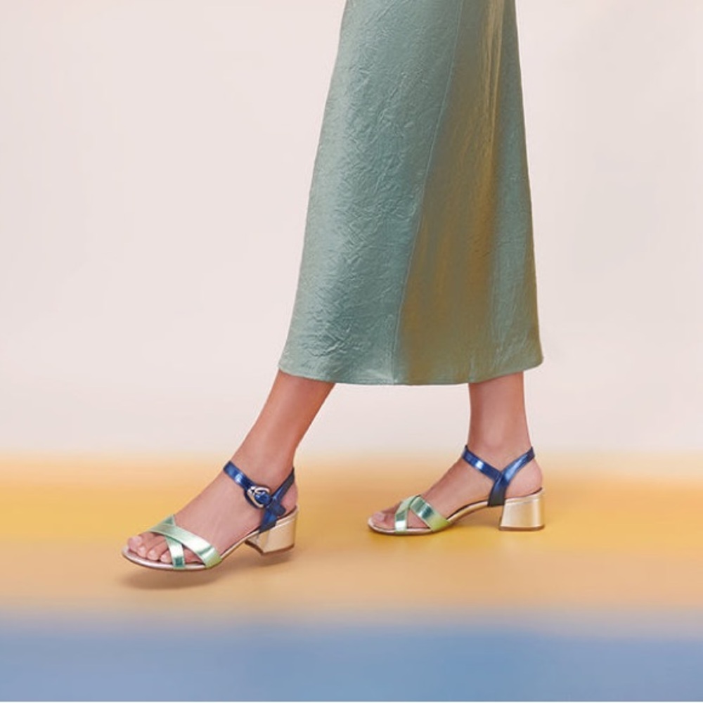 Aerosoles Cinzia Comfortable Dress Sandals in Metallic Combination | Sz 8